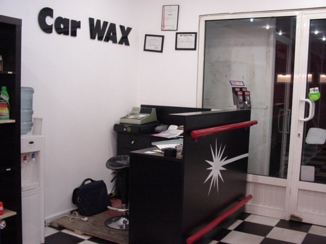Car Wax Banko Arkası Tabelası