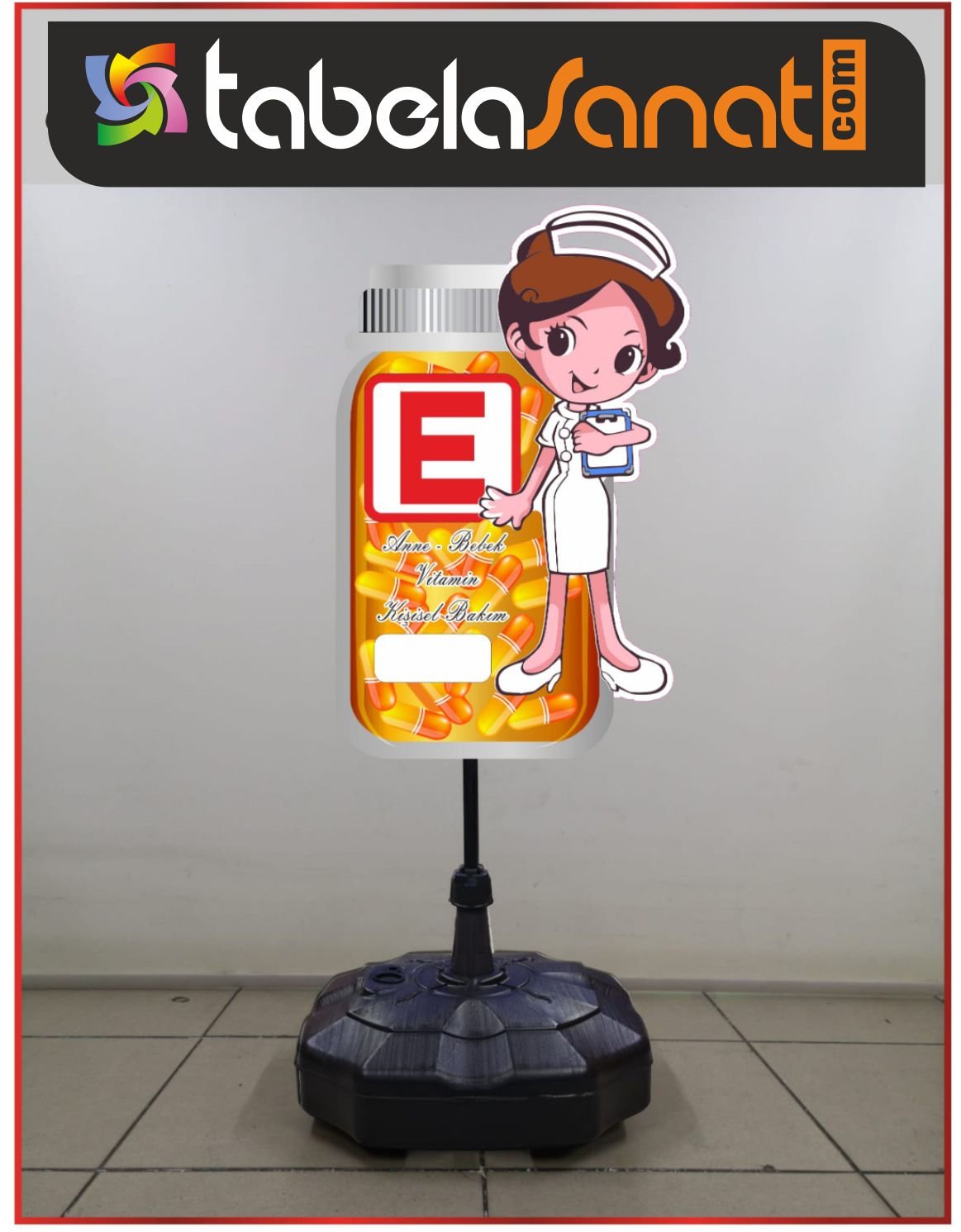 Eczane Kaldırım Duba Tabelası