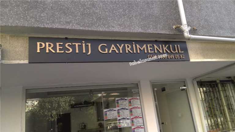 emlakçı geyrimenkul kutu harf tabelası