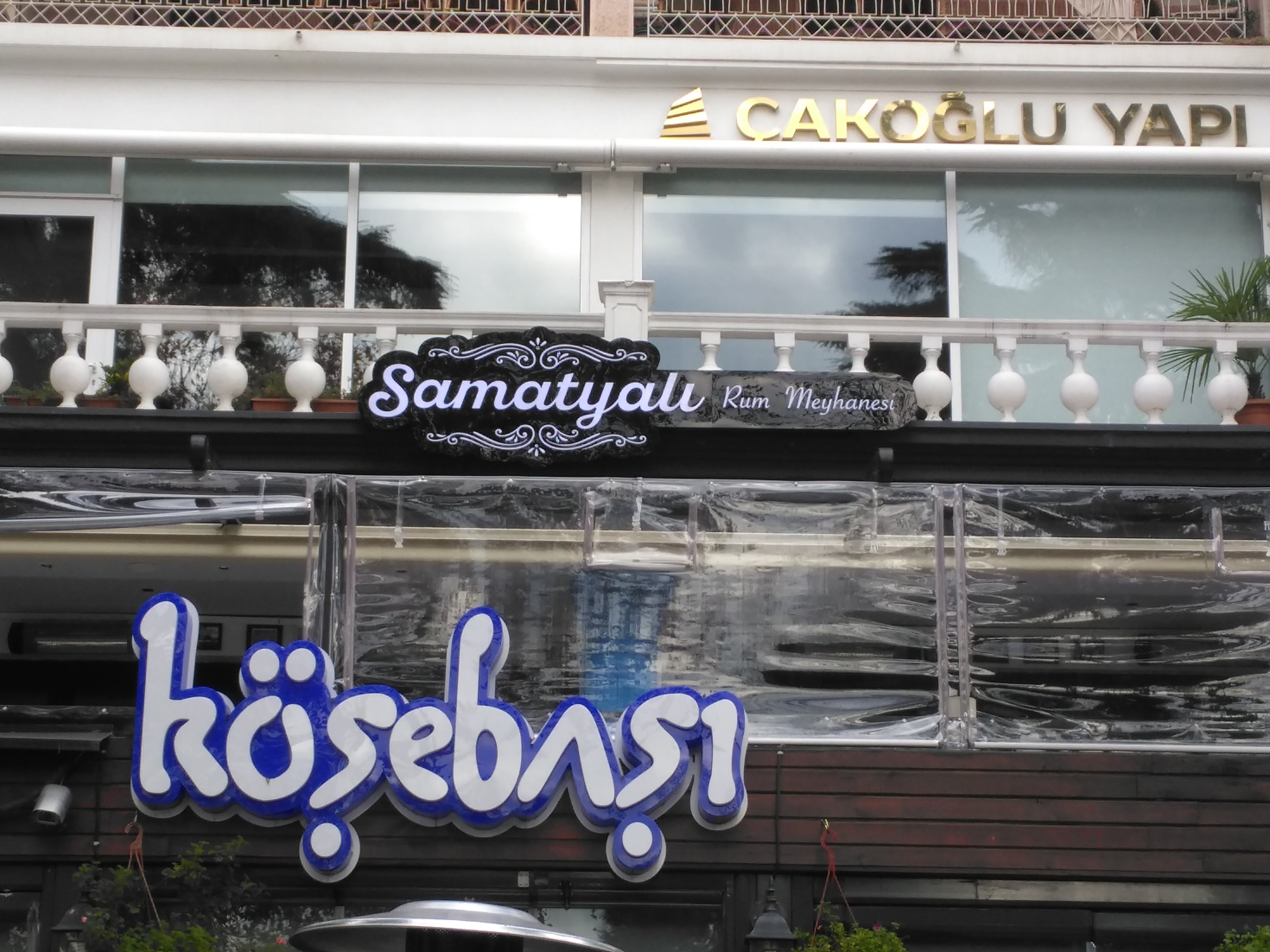 köşebaşı restaurant pleksi led ışıklı tabela