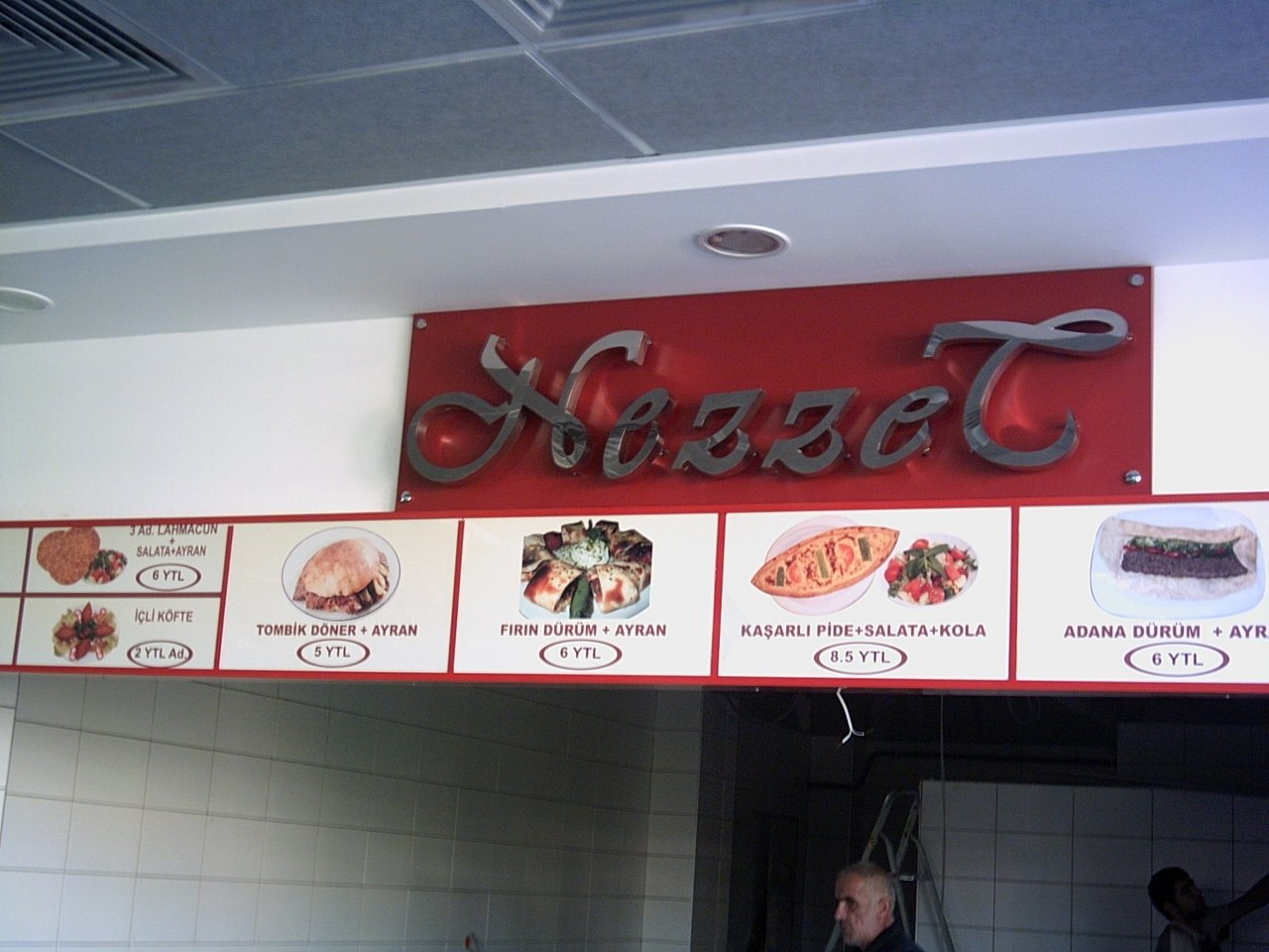 krom kutu harf ışıklı tabela