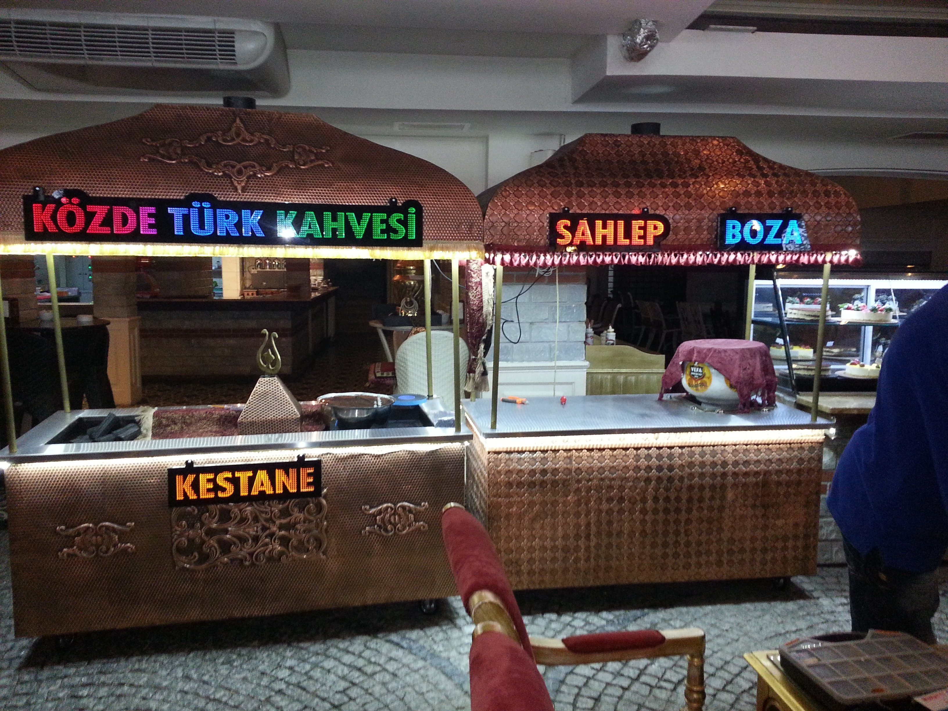 közde türk kahvesi led ışıklı tabela