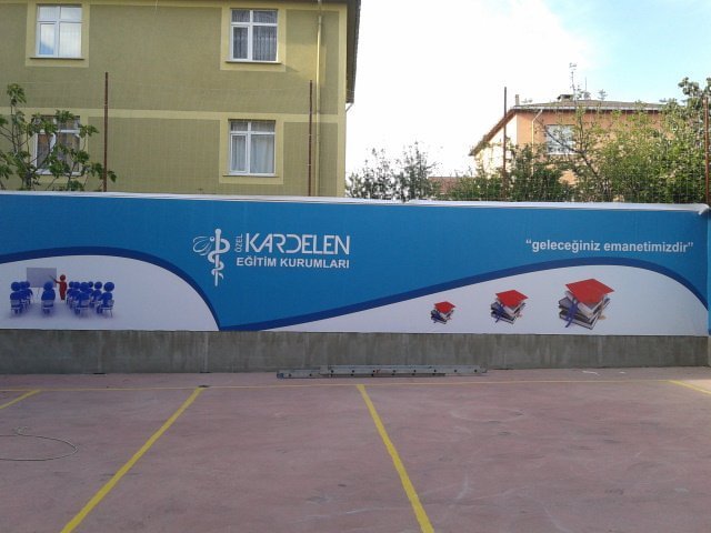 okul vinil germe tabela reklam