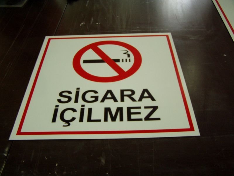 sigara içilmez yönlendirme ikaz tabelası tabela