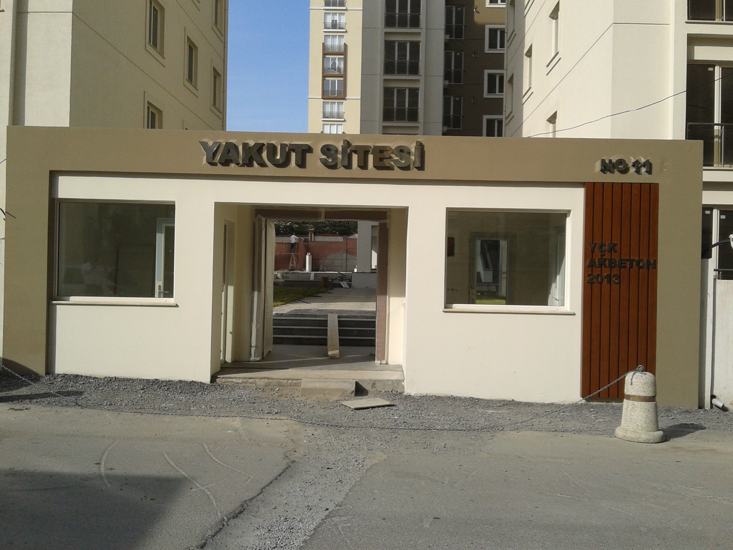 site bina giriş ışıklı tabelası